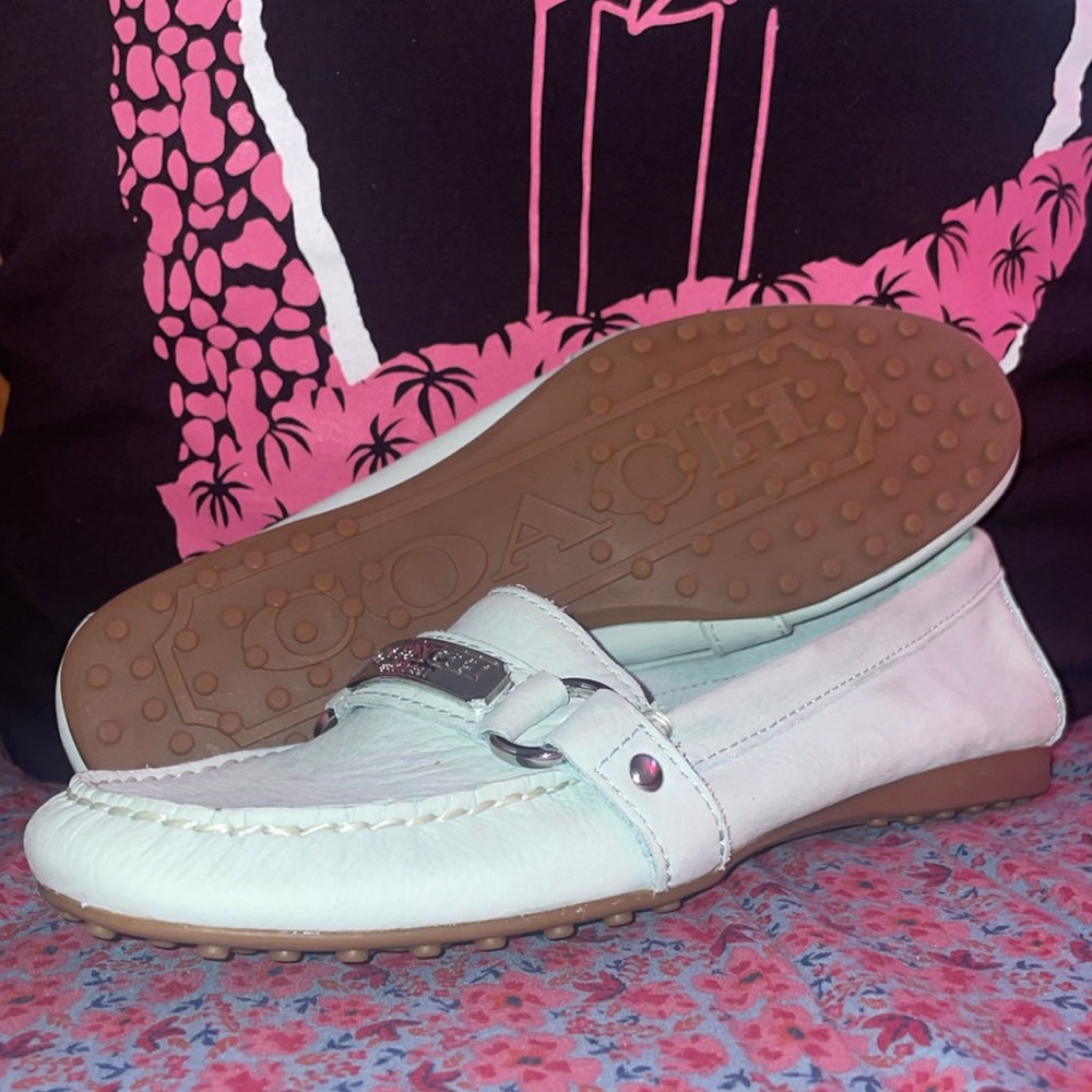 Coach Mint Leather Loafers - Picture 2 of 11